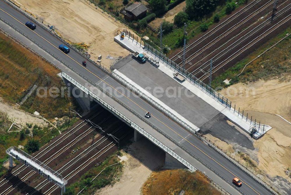 Mahlow from above - Brückenbau an der Ortsumgehung B96 durch die Schälerbau Berlin GmbH