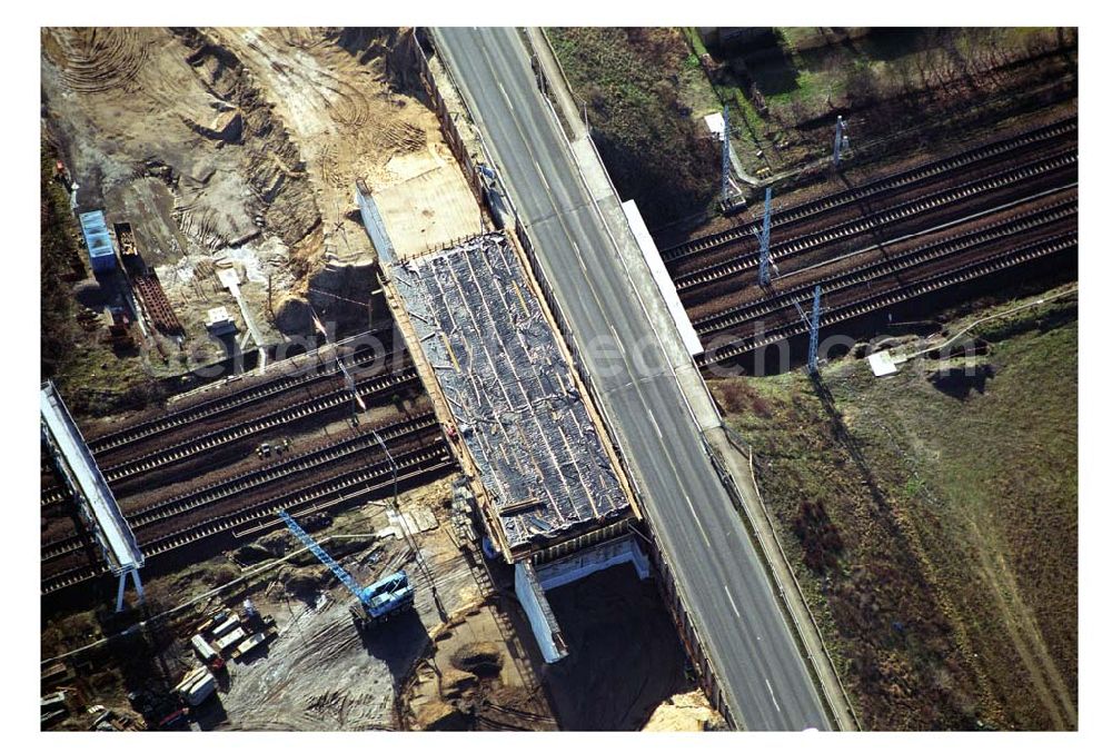 Mahlow / Brandenburg from above - Blick auf die Baustelle der Schälerbau Berlin GmbH an der Ortsumfahrung Mahlow am Gewerbegebiet.