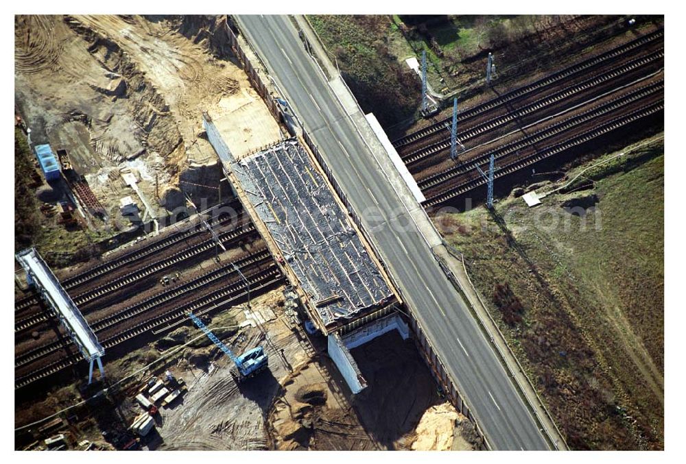 Mahlow / Brandenburg from above - Blick auf die Baustelle der Schälerbau Berlin GmbH an der Ortsumfahrung Mahlow am Gewerbegebiet.