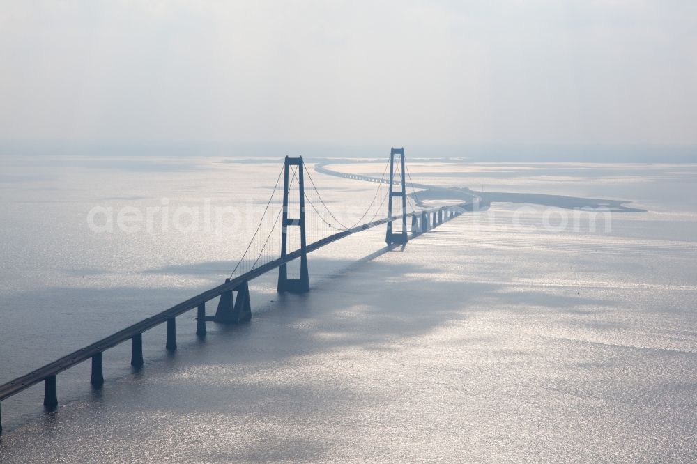 Aerial photograph Korsoer - Bridge construction across the Great Belt in Korsoer in Syddanmark, Denmark