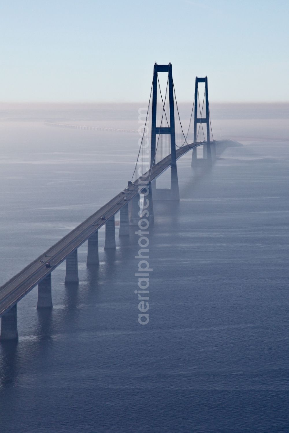 Aerial photograph Korsoer - Bridge construction across the Great Belt in Korsoer in Syddanmark, Denmark