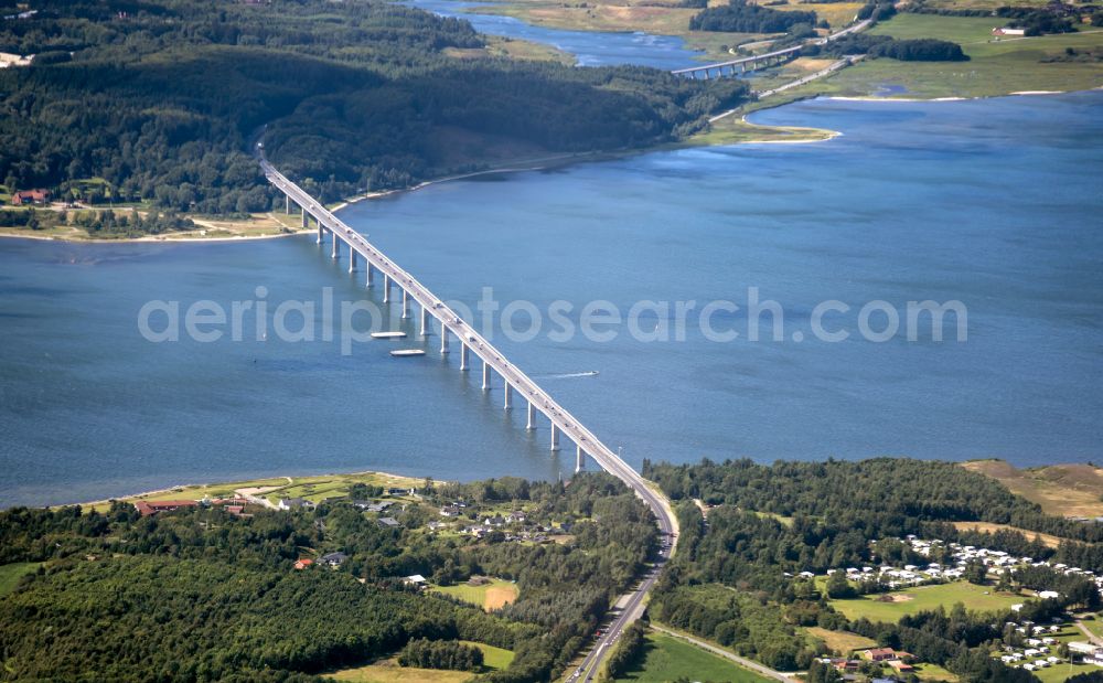 Aerial photograph Roslev - Road bridge construction along of Strasseasse 26 Sallingssundbruecke on street Sallingsundbroen in Roslev in , Denmark