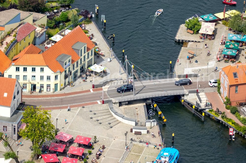 Malchow from above - Turn bridge Malchow of the Lange Strasse in Malchow in the state Mecklenburg - Western Pomerania