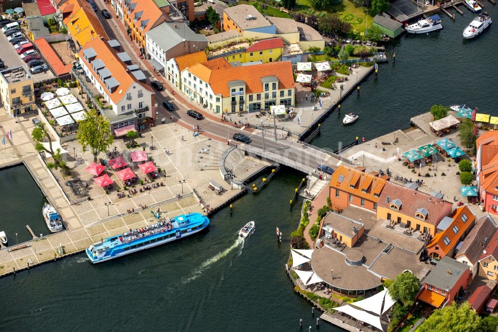 Malchow from above - Turn bridge Malchow of the Lange Strasse in Malchow in the state Mecklenburg - Western Pomerania