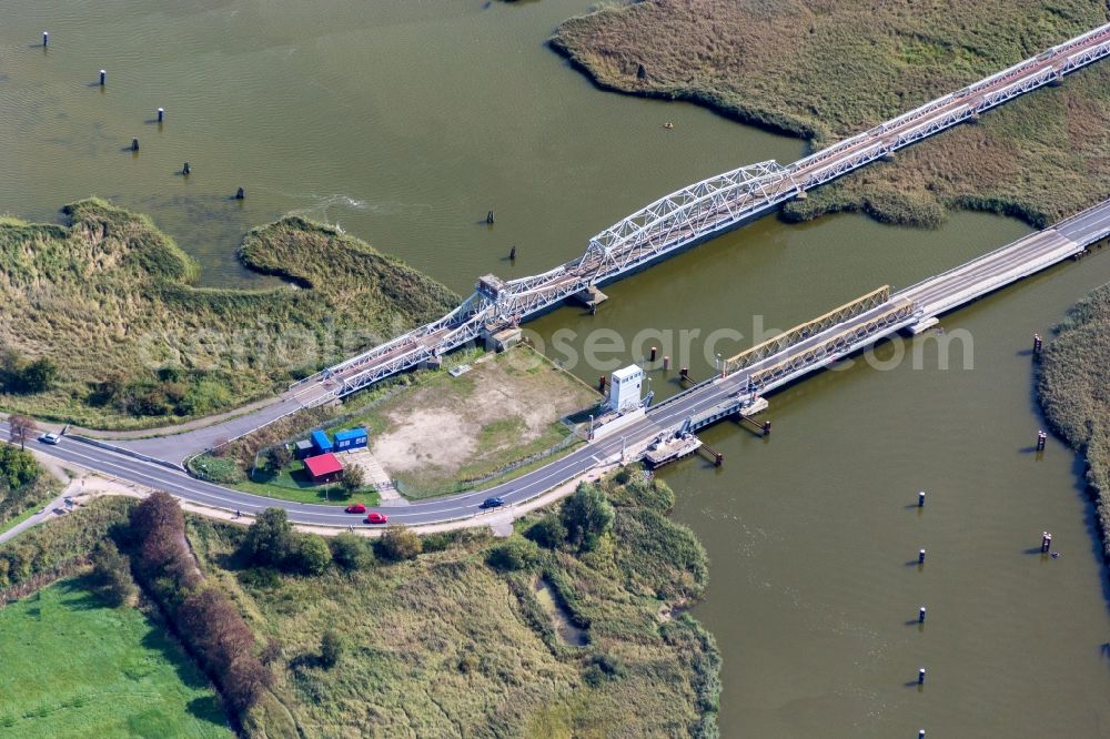 Aerial photograph Zingst - Road bridge construction Meiningenbruecke in Zingst in the state Mecklenburg - Western Pomerania, Germany