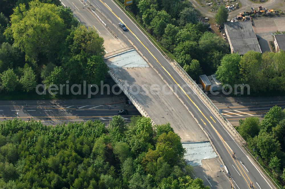 Aerial image Goslar - Blick auf den Neubau von Brücken entlang der Immenröder Strasse / an der Abfahrt der Bundesfernstrasse B 6 / B241 durch die EUROVIA Gruppe. View of the construction of new bridges along the B6 motorway in Goslar of the EUROVIA group.