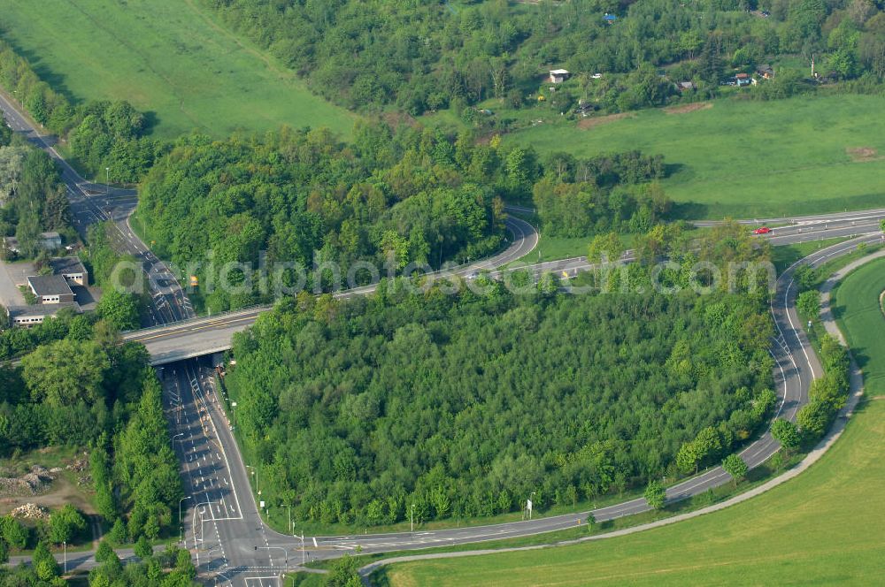 Aerial image Goslar - Blick auf den Neubau von Brücken entlang der Immenröder Strasse / an der Abfahrt der Bundesfernstrasse B 6 / B241 durch die EUROVIA Gruppe. View of the construction of new bridges along the B6 motorway in Goslar of the EUROVIA group.