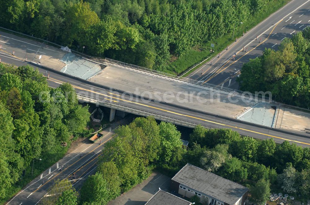 Aerial image Goslar - Blick auf den Neubau von Brücken entlang der Immenröder Strasse / an der Abfahrt der Bundesfernstrasse B 6 / B241 durch die EUROVIA Gruppe. View of the construction of new bridges along the B6 motorway in Goslar of the EUROVIA group.