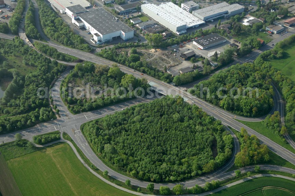 Aerial photograph Goslar - Blick auf den Neubau von Brücken entlang der Immenröder Strasse / an der Abfahrt der Bundesfernstrasse B 6 / B241 durch die EUROVIA Gruppe. View of the construction of new bridges along the B6 motorway in Goslar of the EUROVIA group.