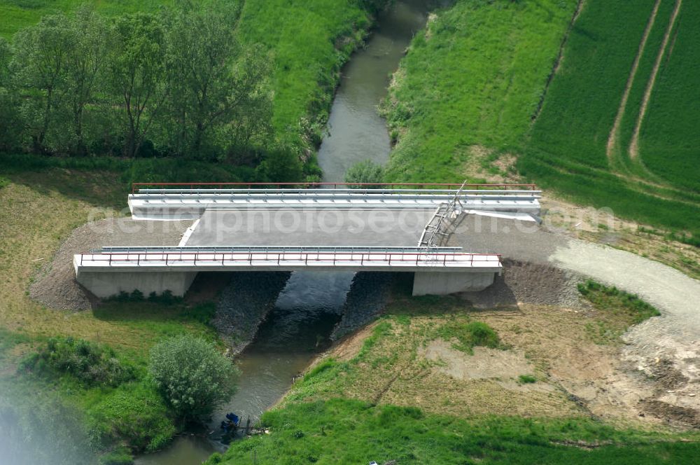 Aerial image Sebexen - Blick auf Brückenneubauten entlang der neuen Ortsumgehung Sebexen - Osterbruch in Niedersachsen durch die EUROVIA Gruppe. View new bridges along the new bypass street of Sebexen - Osterbruch in Lower Saxony by the EUROVIA group.