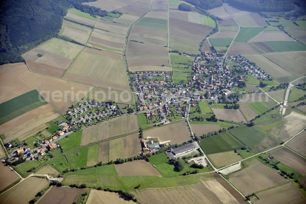 Aerial image Sebexen - Blick auf Brückenneubauten entlang der neuen Ortsumgehung Sebexen - Osterbruch in Niedersachsen durch die EUROVIA Gruppe. View new bridges along the new bypass street of Sebexen - Osterbruch in Lower Saxony by the EUROVIA group.