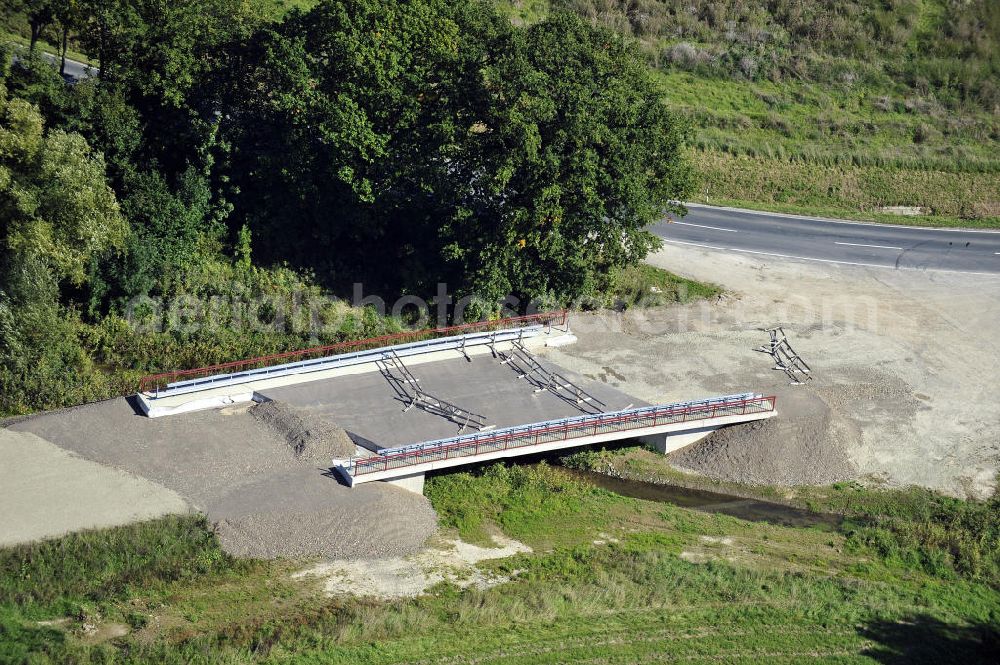 Sebexen from above - Blick auf Brückenneubauten entlang der neuen Ortsumgehung Sebexen - Osterbruch in Niedersachsen durch die EUROVIA Gruppe. View new bridges along the new bypass street of Sebexen - Osterbruch in Lower Saxony by the EUROVIA group.