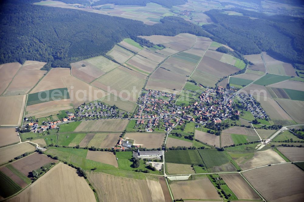 Aerial image Sebexen - Blick auf Brückenneubauten entlang der neuen Ortsumgehung Sebexen - Osterbruch in Niedersachsen durch die EUROVIA Gruppe. View new bridges along the new bypass street of Sebexen - Osterbruch in Lower Saxony by the EUROVIA group.