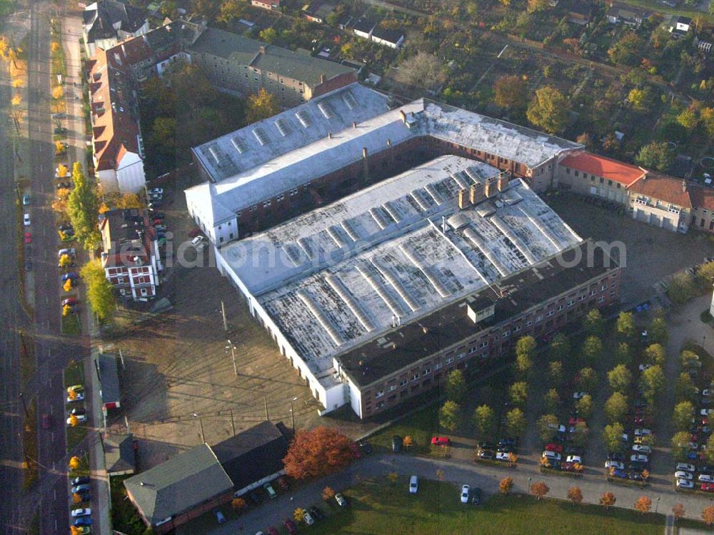 Magdeburg / Sachsen - Anhalt from the bird's eye view: altes Tramdepot in Magdeburg