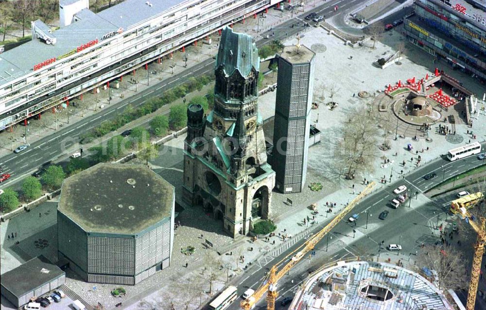 Berlin - Charlottenburg from the bird's eye view: Breitscheidplatz