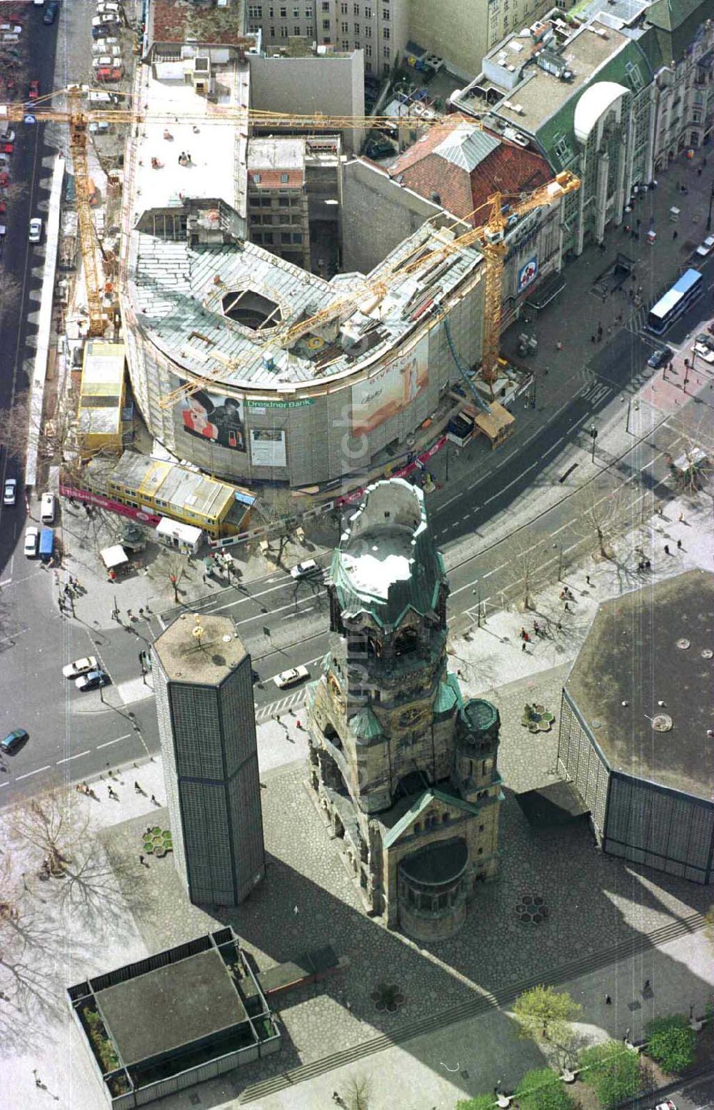 Berlin - Charlottenburg from above - Breitscheidplatz