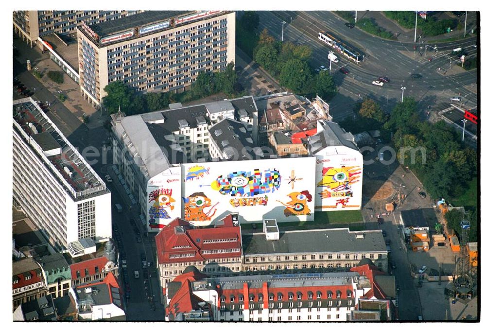 Aerial photograph Leipzig / Sachsen - Blick auf die Brühlakaden in Leipzig