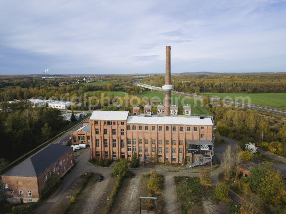 Borna from the bird's eye view: The briquette factory is a piece of the region's industrial history. In the past, coal from the open-cast mine in Wyhra was processed into briquettes here. In the 1970s, the plant was used to generate heat for the Bockwitz open-cast mine in Borna in the state of Saxony, Germany