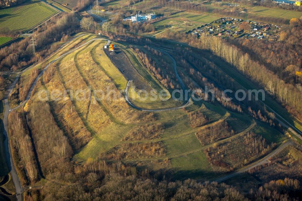 Aerial image Hamm - Wooded stockpile in Hamm in North Rhine-Westphalia