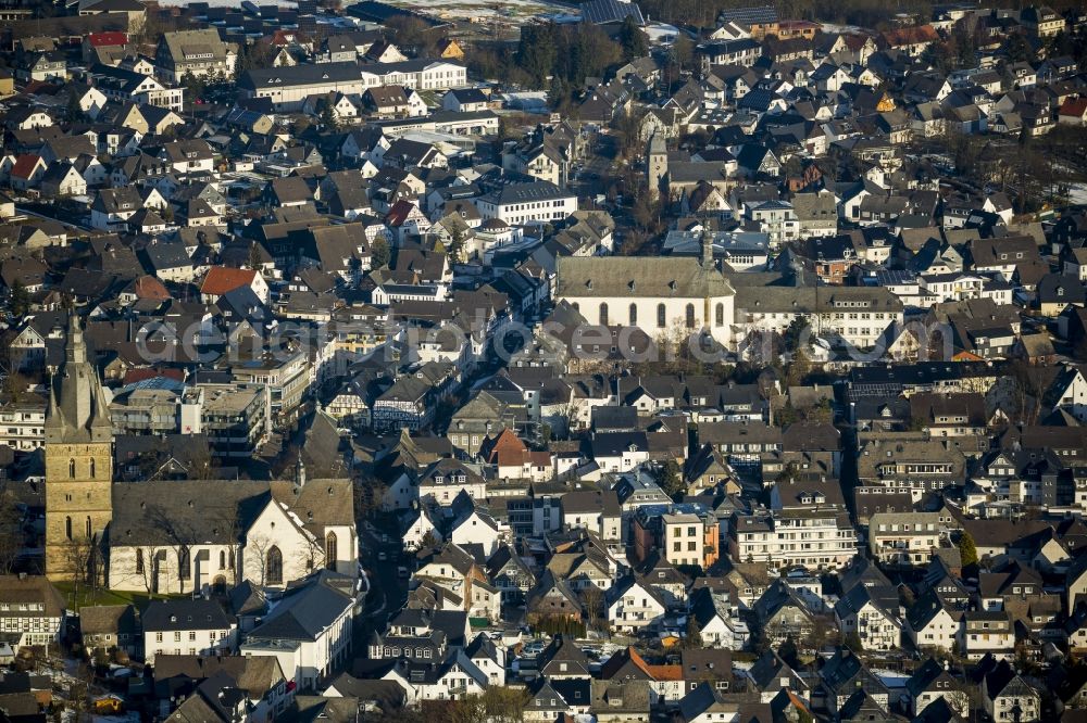 Brilon from the bird's eye view: Brilon in the Sauerland region in the state of North Rhine-Westphalia