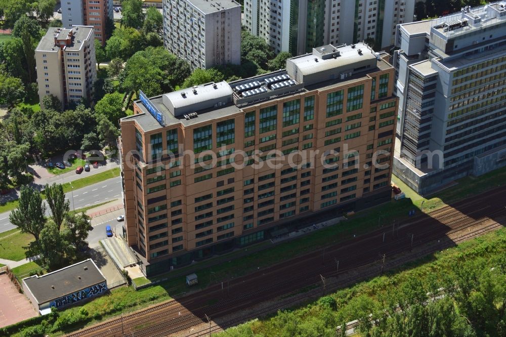 Aerial photograph Warschau Ochota - Office and Commercial Building Nimbus , Equator und Brama Zachodnia operated by IMMOFINANZ AG in Mokotov district of Warsaw in Poland