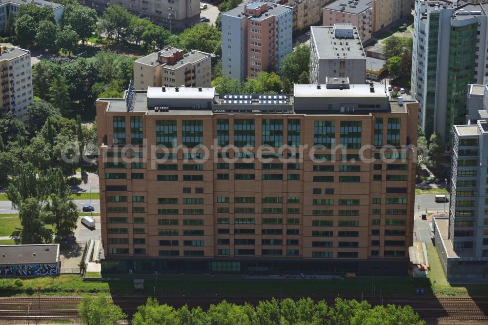 Aerial photograph Warschau Ochota - Office and Commercial Building Nimbus , Equator und Brama Zachodnia operated by IMMOFINANZ AG in Mokotov district of Warsaw in Poland