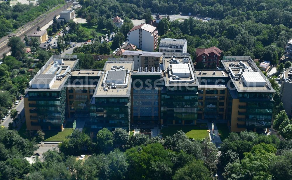 Bukarest from above - View of the office and commercial building complex S-Park in Bucharest, Romania. The property on the Tipografilor Street is a project of IMMOFINANZ AG