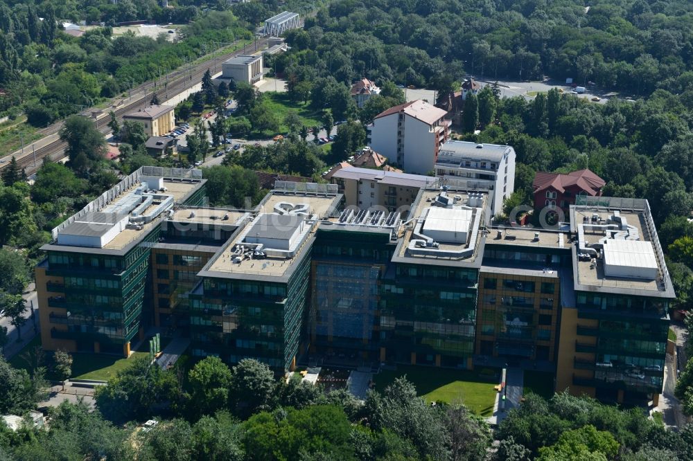 Bukarest from the bird's eye view: View of the office and commercial building complex S-Park in Bucharest, Romania. The property on the Tipografilor Street is a project of IMMOFINANZ AG