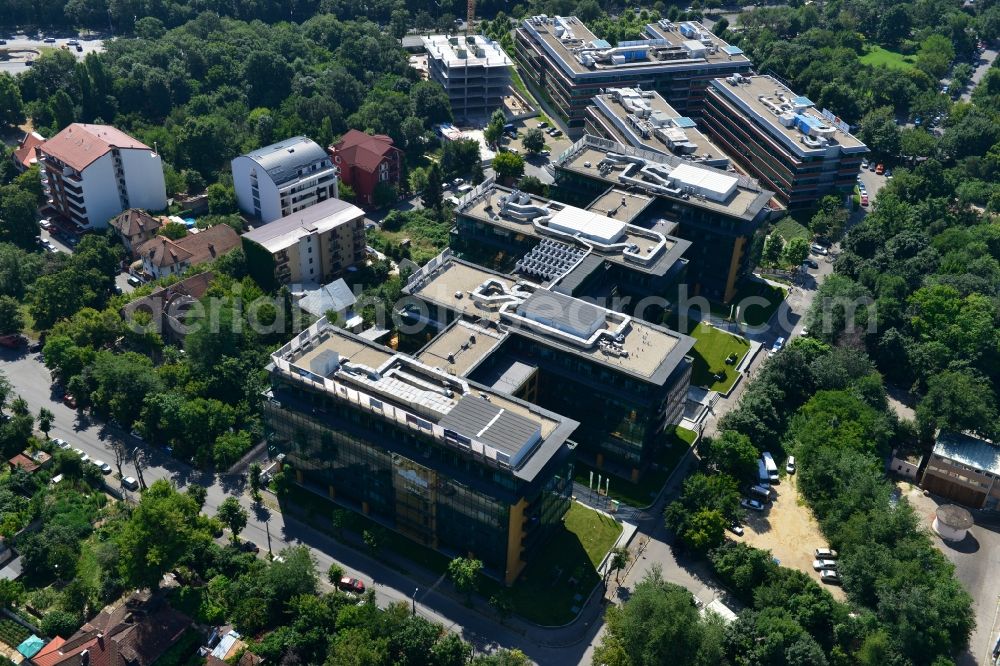 Bukarest from the bird's eye view: View of the office and commercial building complex S-Park in Bucharest, Romania. The property on the Tipografilor Street is a project of IMMOFINANZ AG