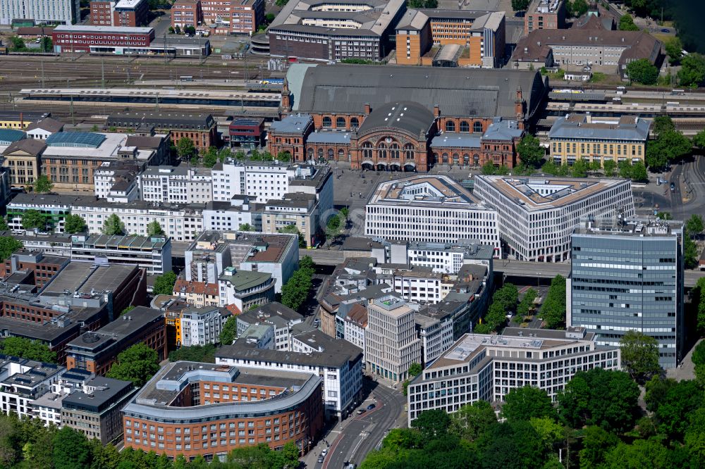 Bremen from the bird's eye view: Building site office building Bahnhofstrasse corner Herdentorsteinweg in Bremen, Germany