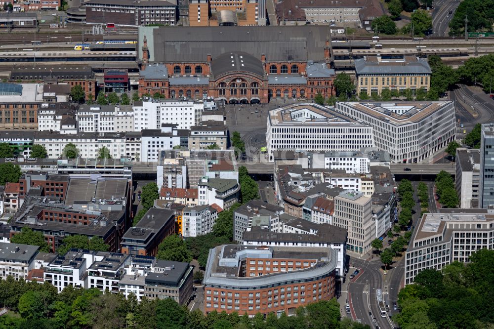 Bremen from above - Building site office building Bahnhofstrasse corner Herdentorsteinweg in Bremen, Germany