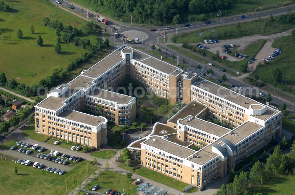 Halle / Saale from above - Oficce and business building in Halle / Saale in Sachsen-Anhalt