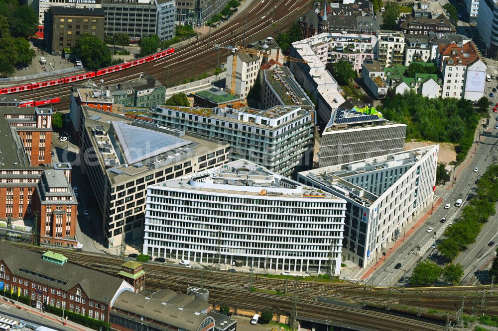 Aerial photograph Hamburg - Office and commercial building Connexion Office at Klostertor in Hamburg, Germany