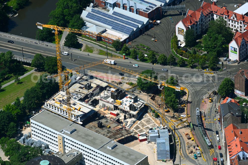 Aerial photograph Hannover - Office and commercial building of Enercity AG on Glockseestrasse in the Calenberger Neustadt district of Hanover in the state of Lower Saxony, Germany