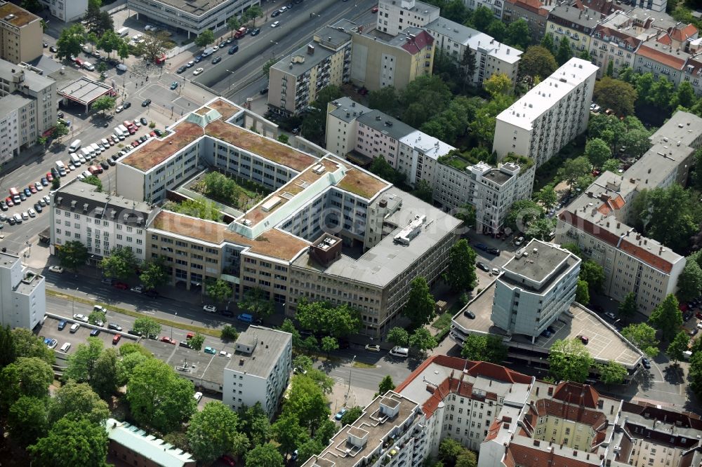 Aerial image Berlin - Office building - Ensemble Badensche Strasse - Berliner Strasse in Berlin in Berlin, Germany