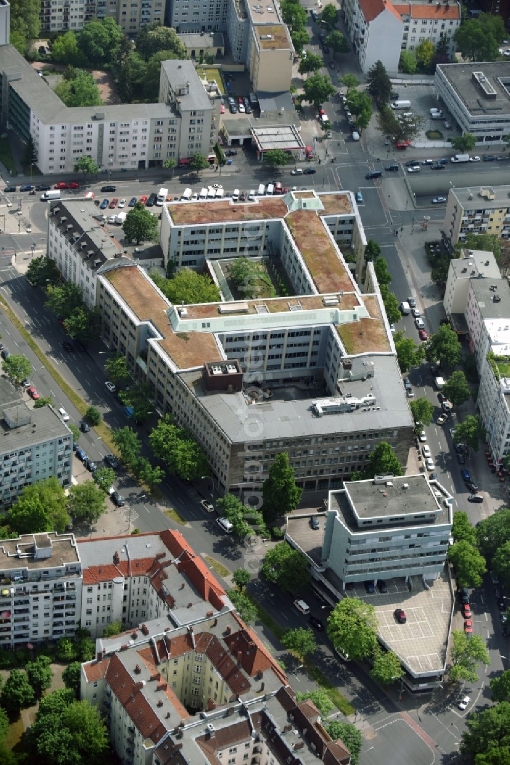 Berlin from above - Office building - Ensemble Badensche Strasse - Berliner Strasse in Berlin in Berlin, Germany