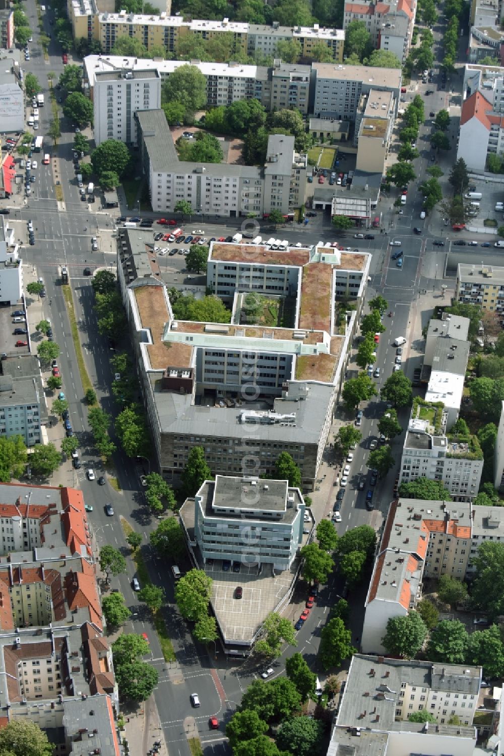 Aerial image Berlin - Office building - Ensemble Badensche Strasse - Berliner Strasse in Berlin in Berlin, Germany