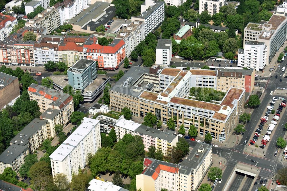 Aerial photograph Berlin - Office building - Ensemble Badensche Strasse - Berliner Strasse in Berlin in Berlin, Germany