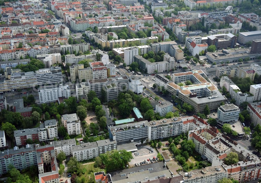 Aerial photograph Berlin - Office building - Ensemble Badensche Strasse - Berliner Strasse in Berlin in Berlin, Germany