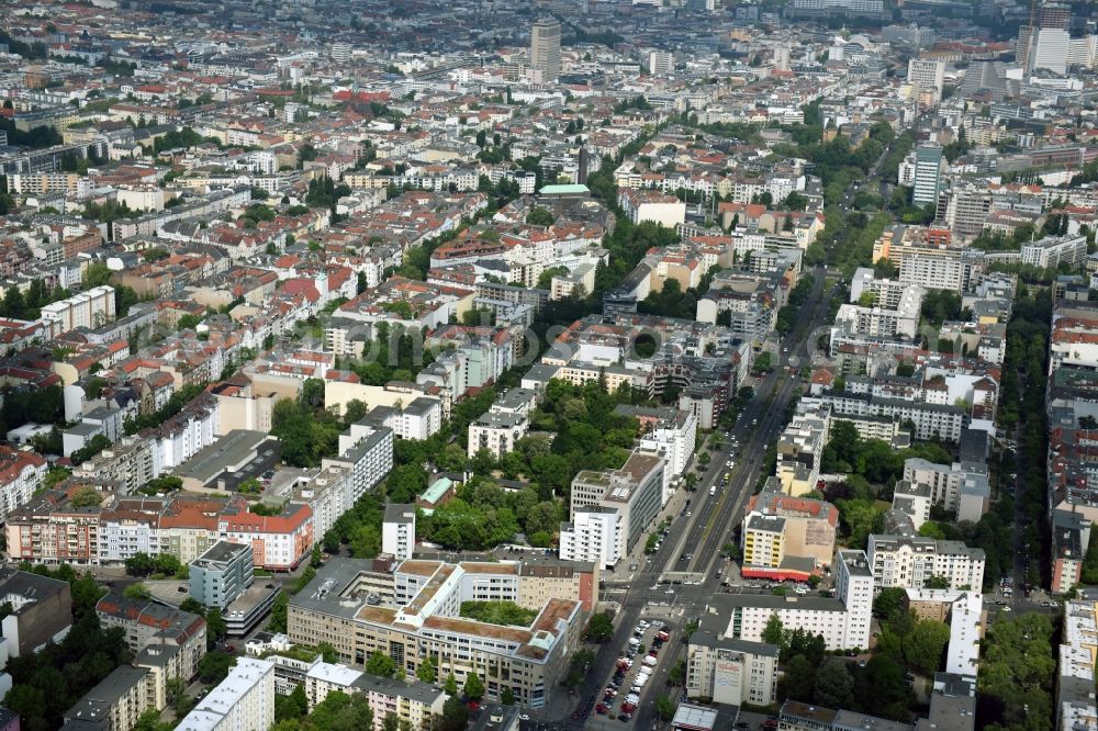 Aerial photograph Berlin - Office building - Ensemble Badensche Strasse - Berliner Strasse in Berlin in Berlin, Germany