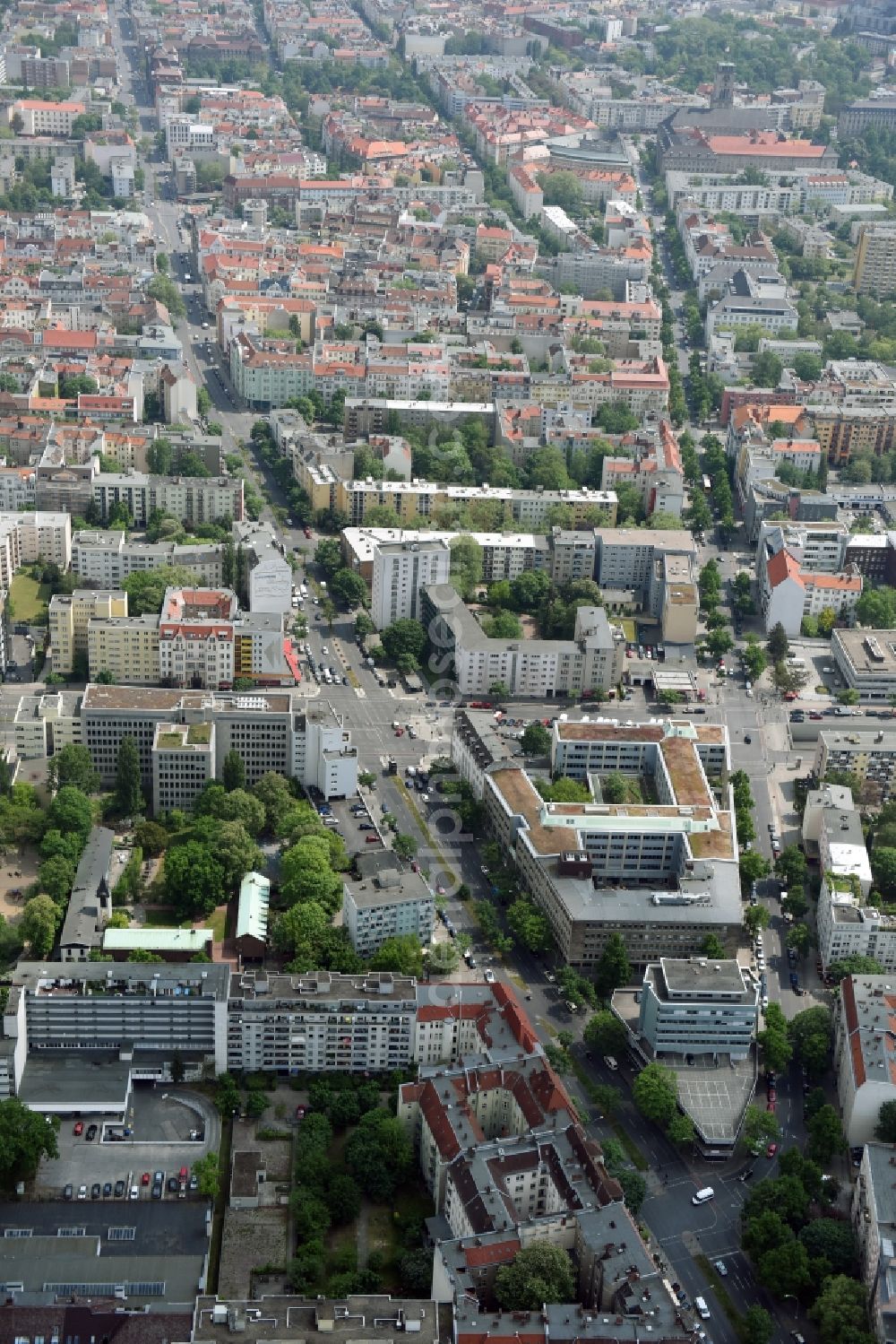 Aerial photograph Berlin - Office building - Ensemble Badensche Strasse - Berliner Strasse in Berlin in Berlin, Germany