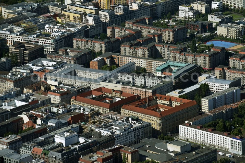 Aerial photograph Berlin - Office building - Ensemble Behrenstrasse - Glinkastrasse - Franzoesische Strasse - Mauerstrasse destrict Mitte in Berlin