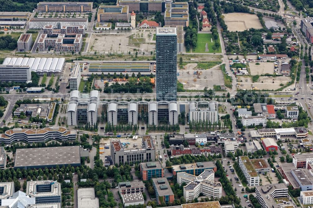 Aerial image München - Office building - Ensemble in Munich Moosach in the state Bavaria, Germany