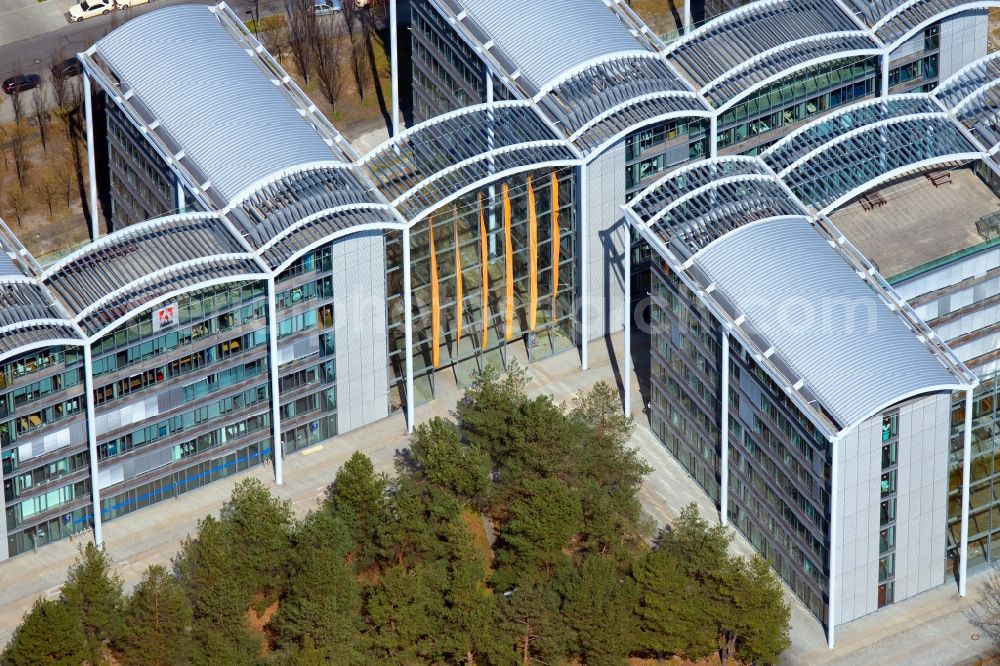 München from above - Office building - Ensemble in Munich Moosach in the state Bavaria, Germany