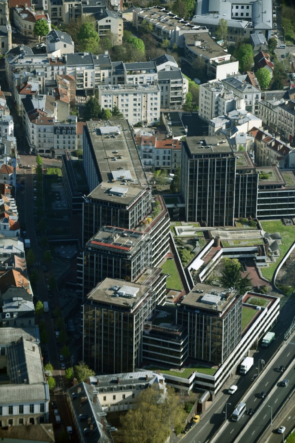 Saint-Cloud from the bird's eye view: Office building - Ensemble Bureaux de la Colline in Saint-Cloud in Ile-de-France, France