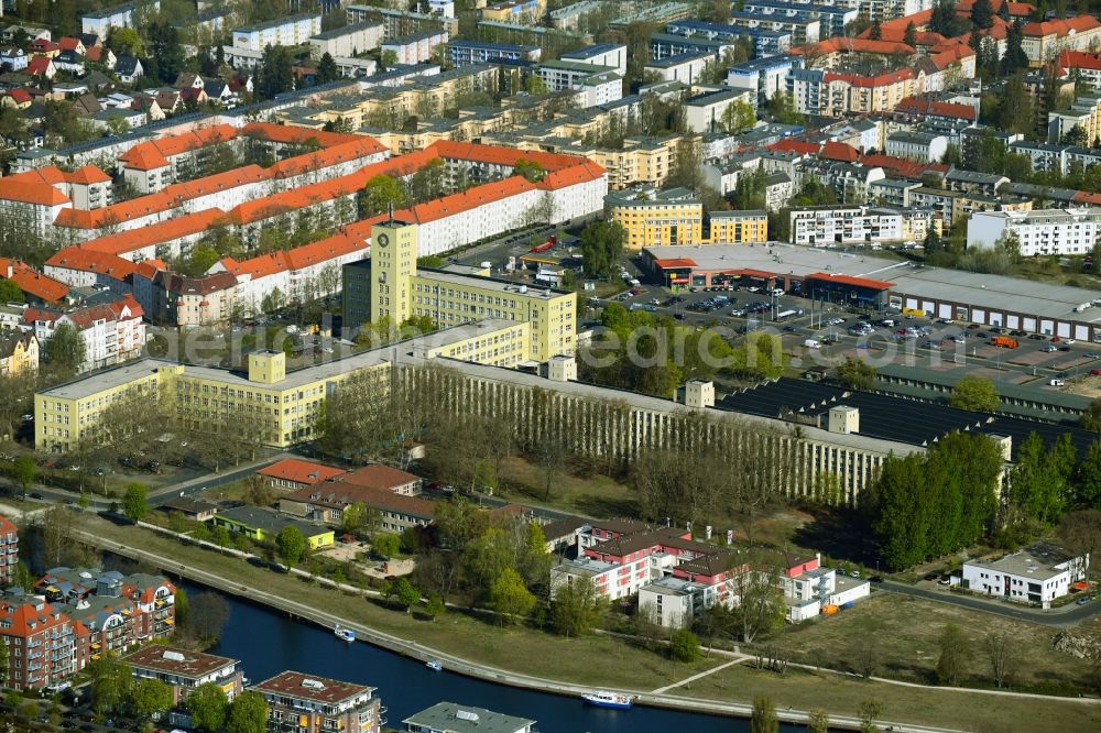 Berlin from above - Office building - Ensemble Carossa Quartier - Maselake Areal in the district Spandau in Berlin, Germany