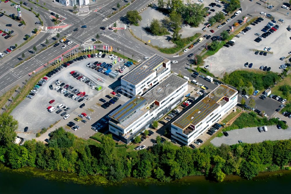 Aerial image Heilbronn - Office building - Ensemble on Edisonstrasse in Heilbronn in the state Baden-Wurttemberg, Germany