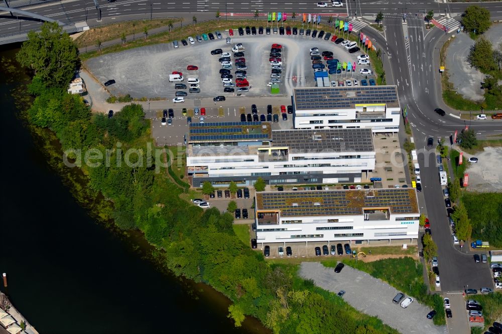 Aerial photograph Heilbronn - Office building - Ensemble on Edisonstrasse in Heilbronn in the state Baden-Wurttemberg, Germany