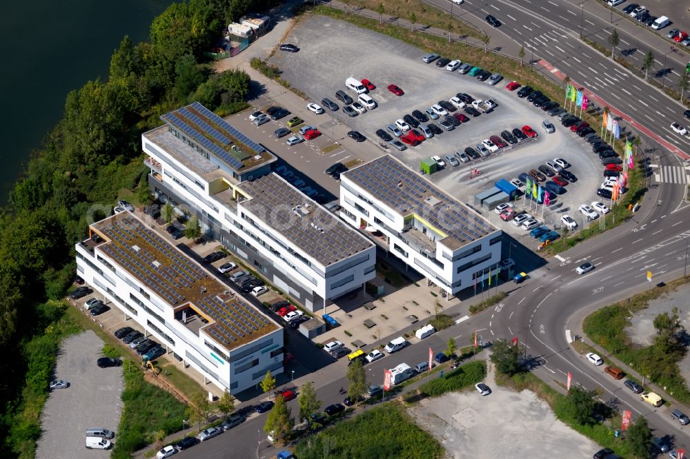 Heilbronn from above - Office building - Ensemble on Edisonstrasse in Heilbronn in the state Baden-Wurttemberg, Germany