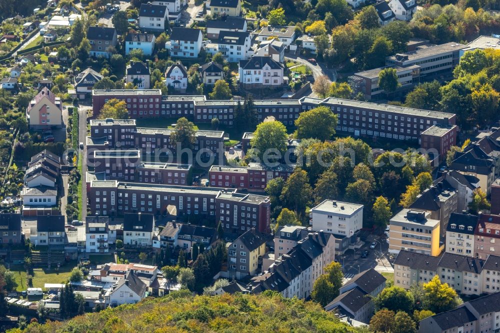 Aerial photograph Hagen - Office building - Ensemble along the Cunosiedlung in Hagen in the state North Rhine-Westphalia, Germany